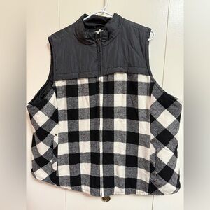 Maurices Quilted Black Vest
